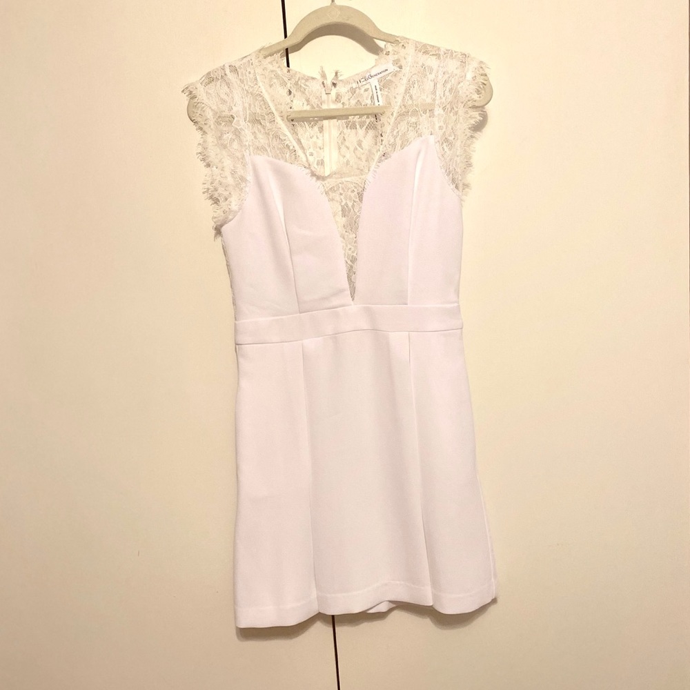 *NWT* BCBGeneration White Lace-Back Dress